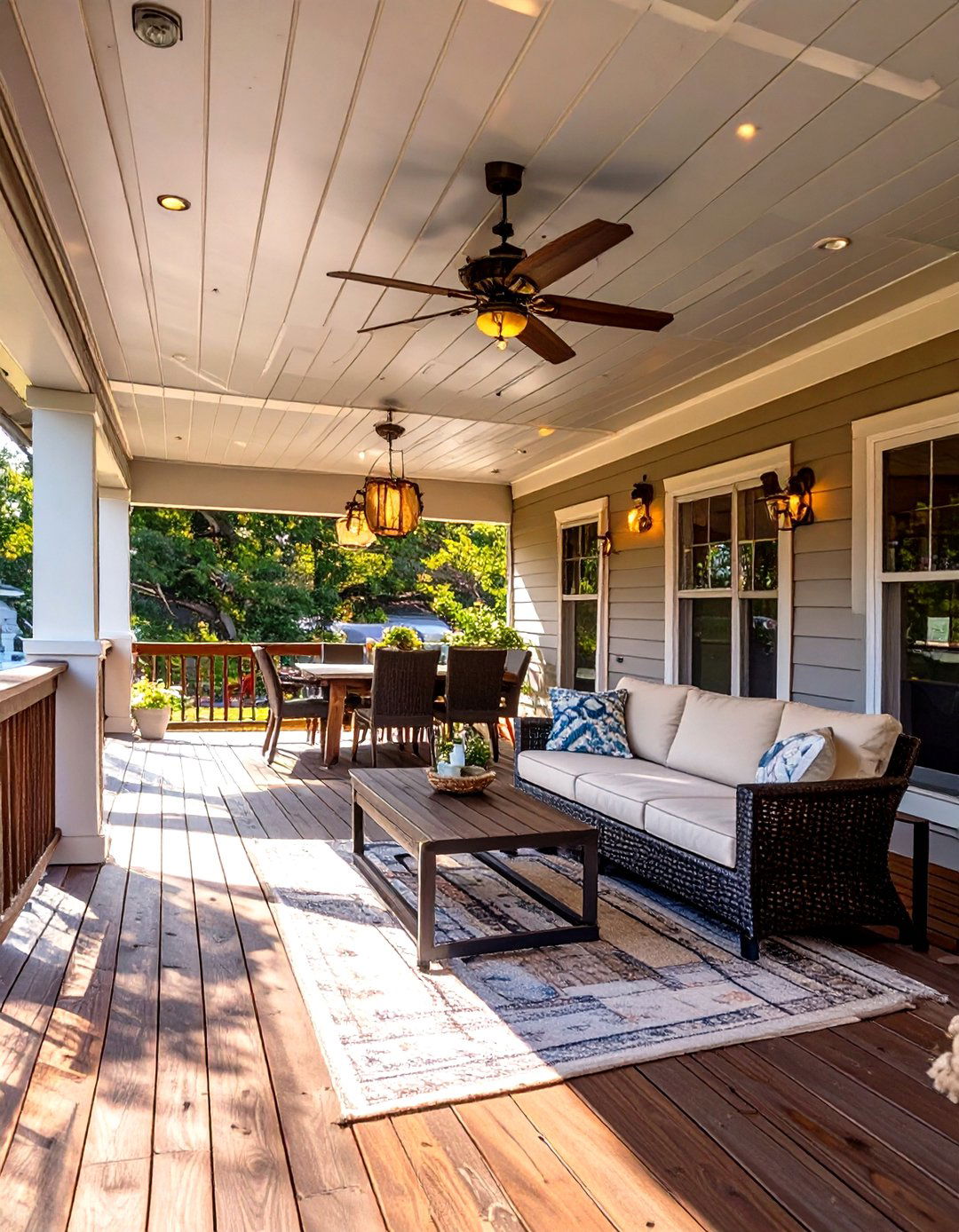 The Covered Deck Porch - 30 mobile home front porch ideas