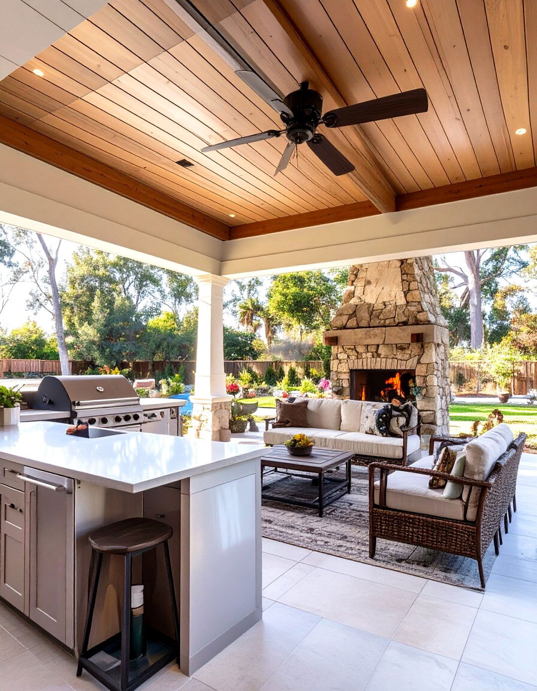 The Covered Pavilion Outdoor Kitchen - 30 ai outdoor kitchen design ideas