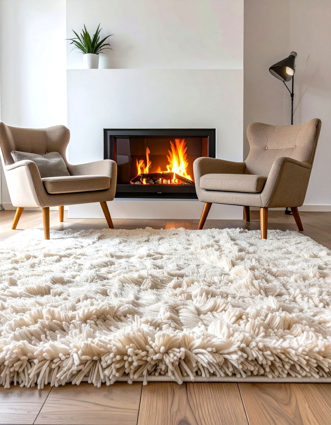 The Coziness of a Fireplace Rug - 30 how to use rugs in interior design ideas