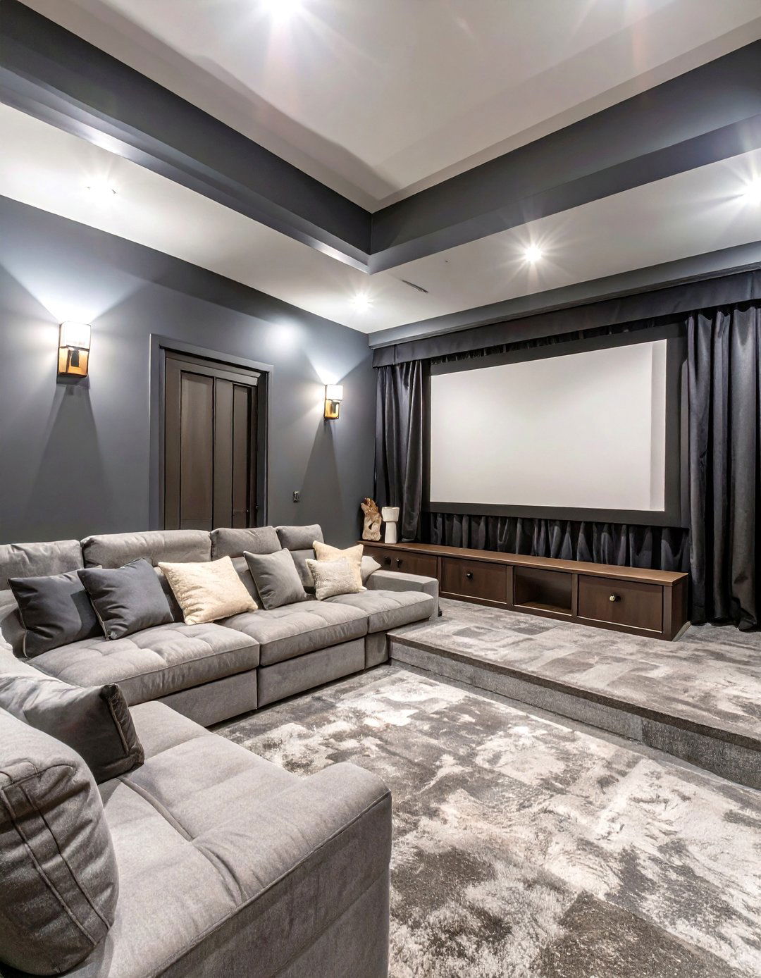 The Cozy Basement Hideaway - 30 home theater room ideas