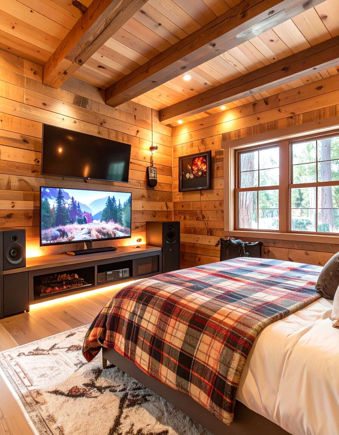 The Cozy Cabin Gamer Bedroom - 30 gamer bedroom ideas