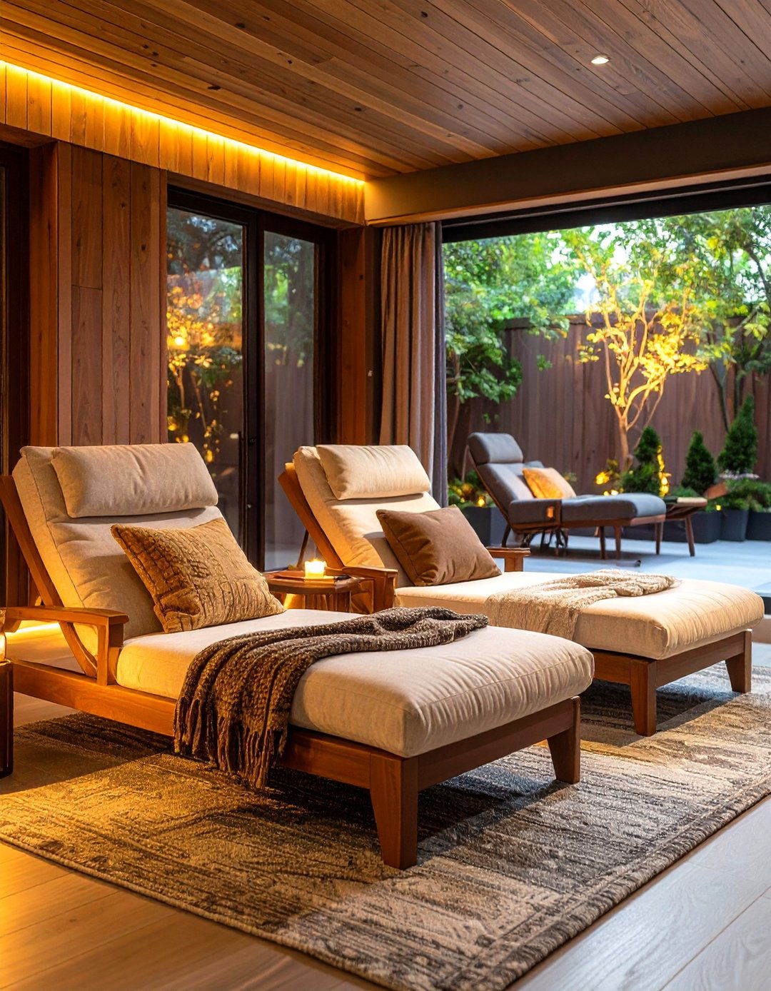 The Cozy Chaise Lounge Setup - 30 home theater seating ideas