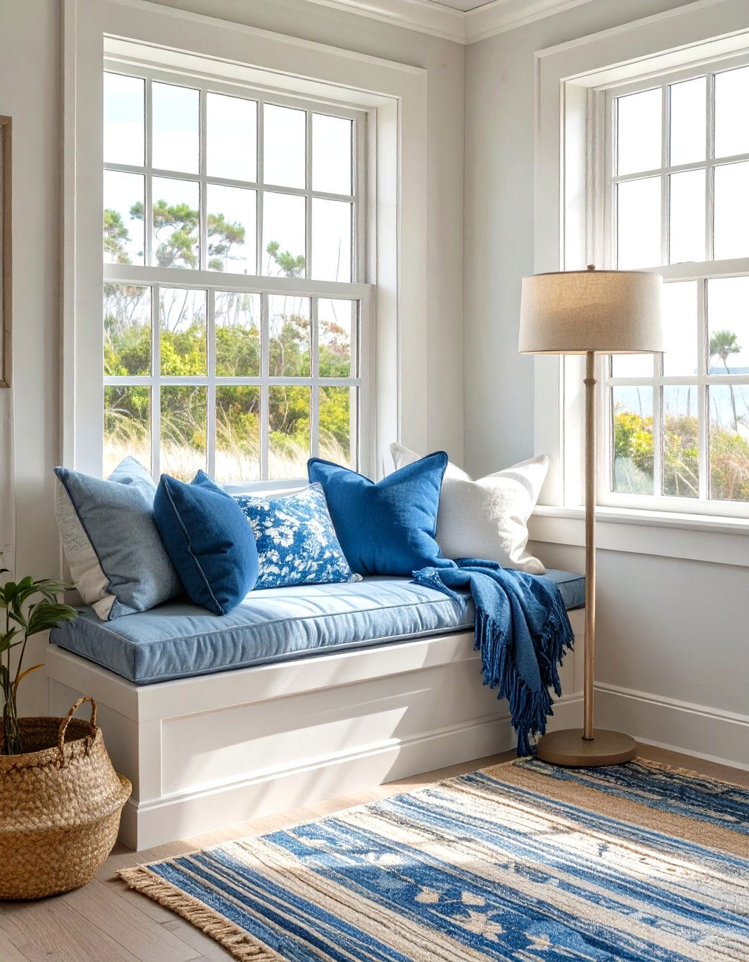 The Cozy Coastal Reading Nook - 30 beach house interior design ideas