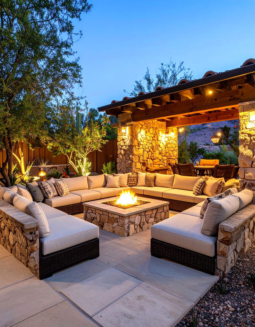 The Cozy Conversation Nook - 30 desert backyard ideas