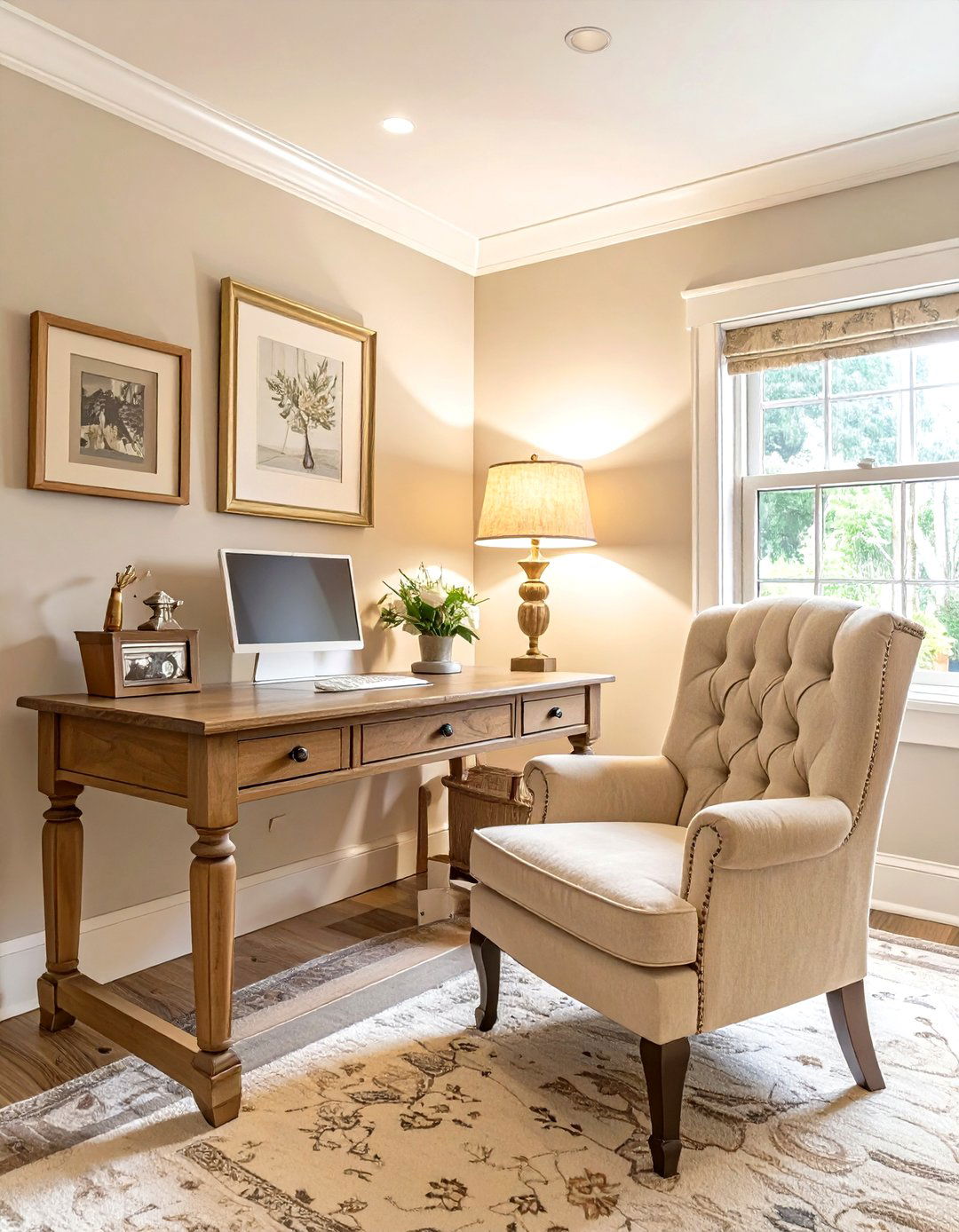 The Cozy Cottage Basement Office - 30 basement office ideas no windows