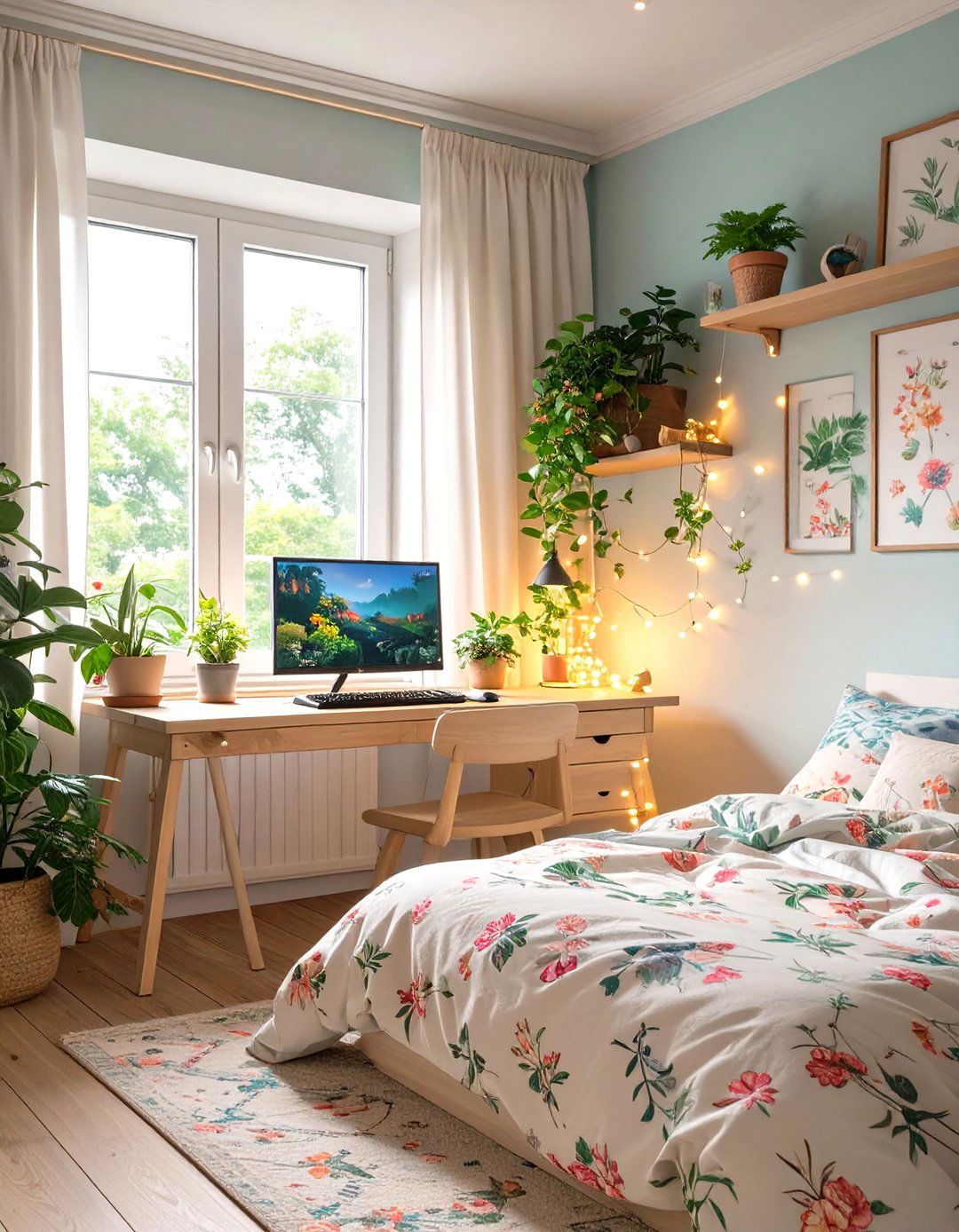 The Cozy Cottagecore Gaming Bedroom - 30 gaming bedroom ideas