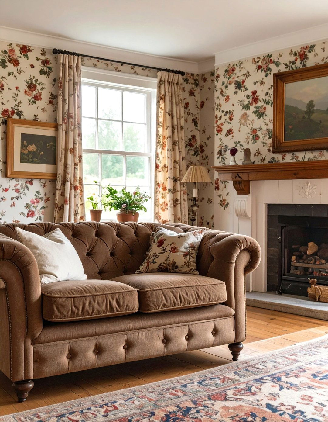 The Cozy English Country Living Room - 30 brown living room ideas