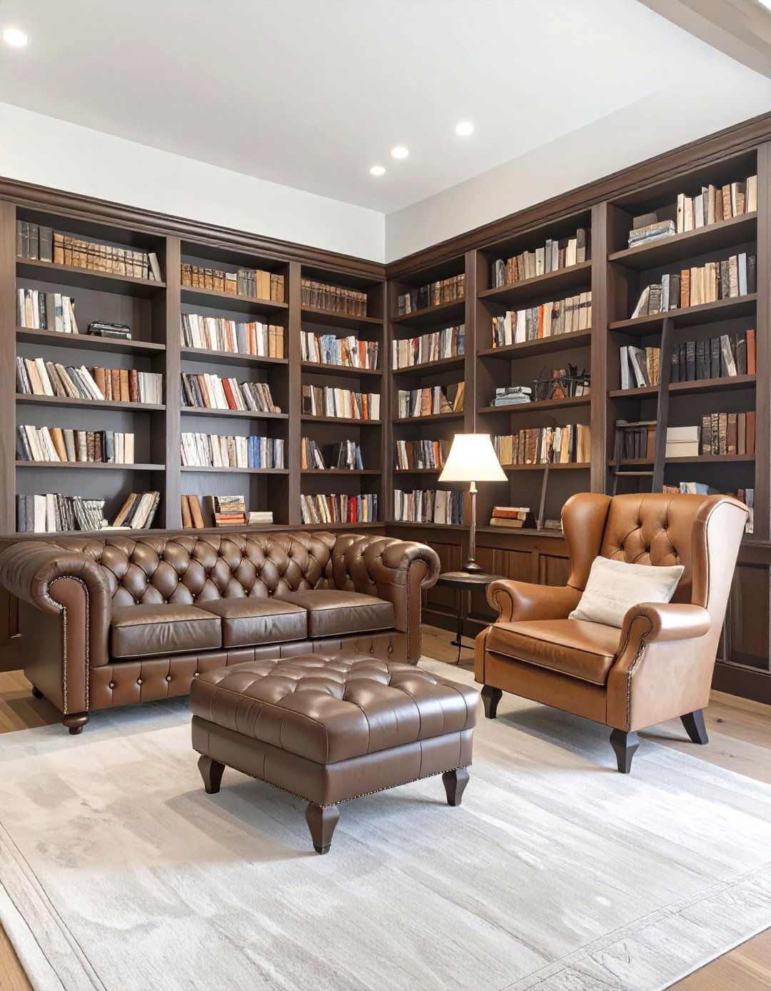 The Cozy English Library - 30 basement remodeling ideas