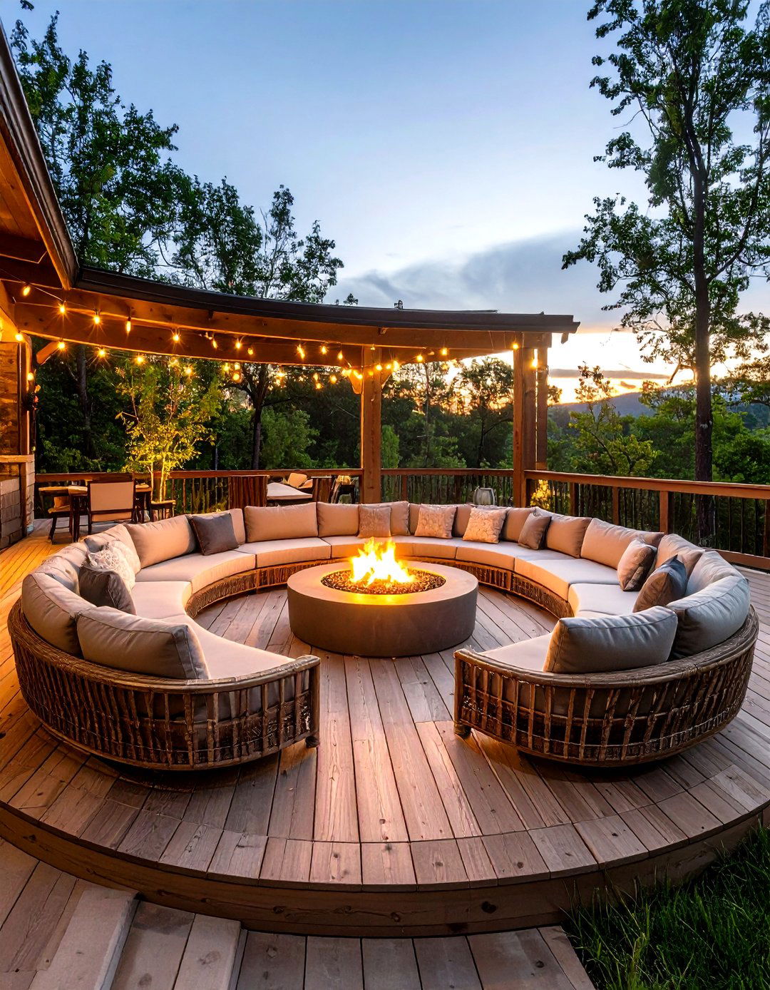 The Cozy Fire Pit Gathering Deck - 30 deck photos ideas