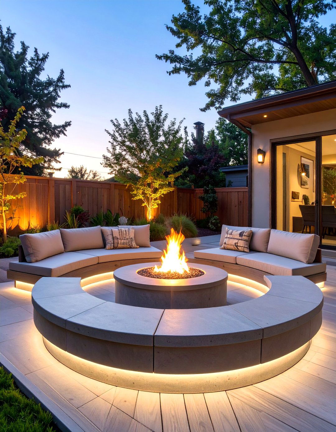 The Cozy Fire Pit Gathering Spot - 30 deck and patio ideas