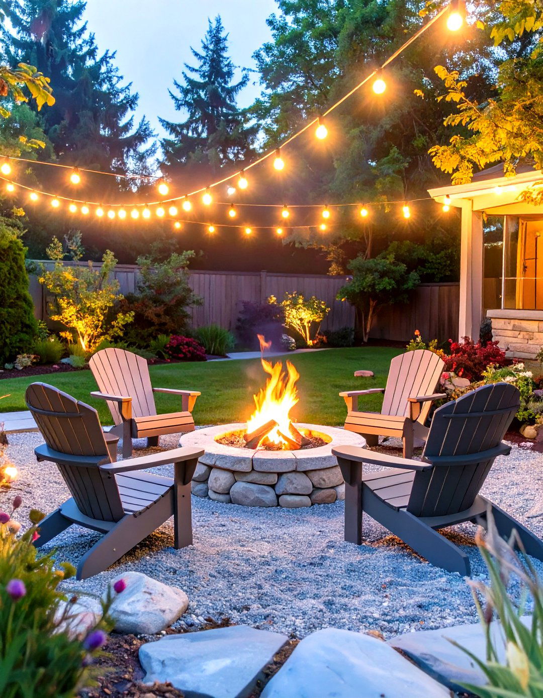 The Cozy Fire Pit Gathering Spot - 30 corner garden ideas