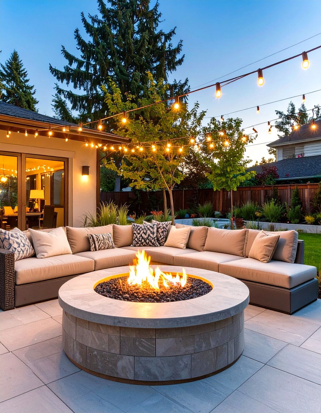 The Cozy Fire Pit Lounge Backyard - 30 backyard renovation ideas