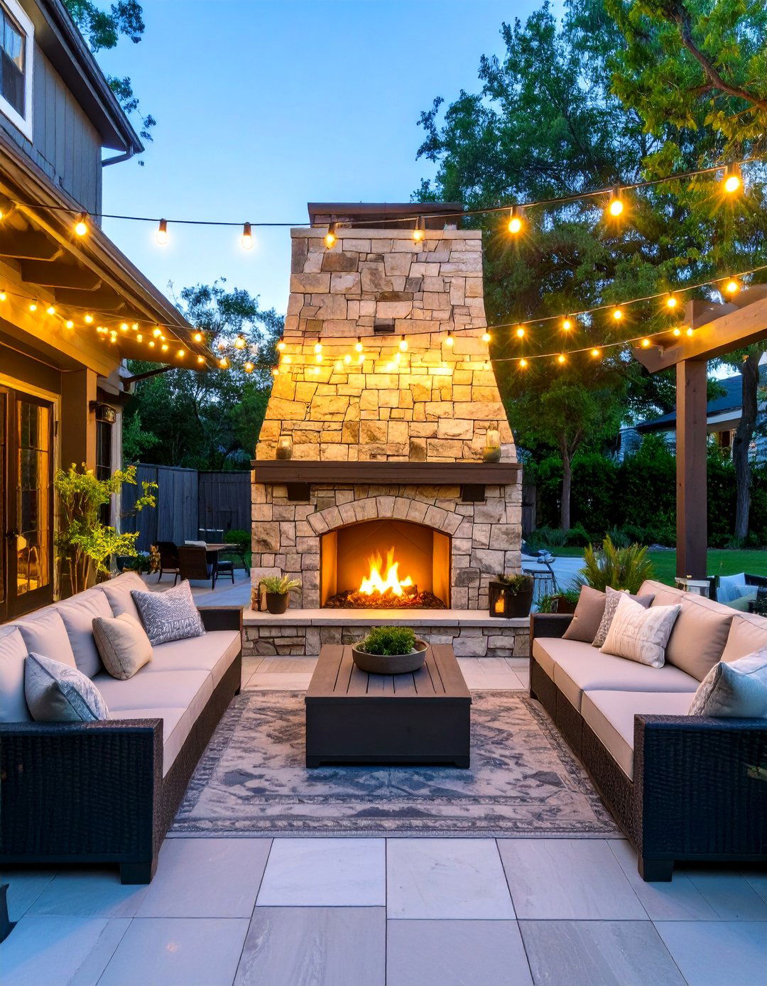 The Cozy Fireside Lounge - 30 attached covered patio ideas