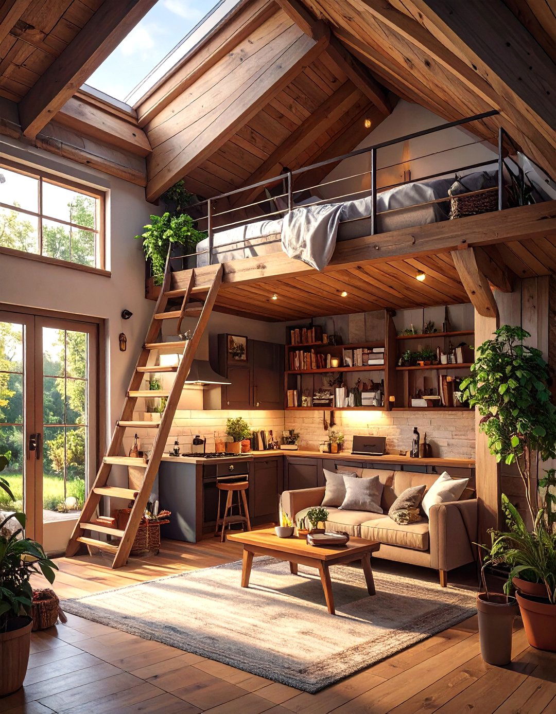 The Cozy Guest House with a Loft - 30 attached garage addition ideas