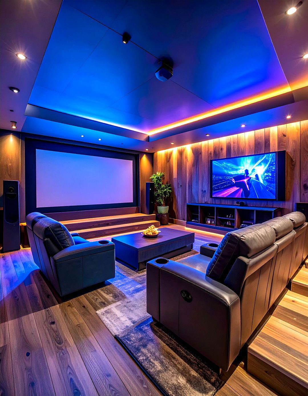 The Cozy Home Theater Experience - 30 2 car garage man cave ideas