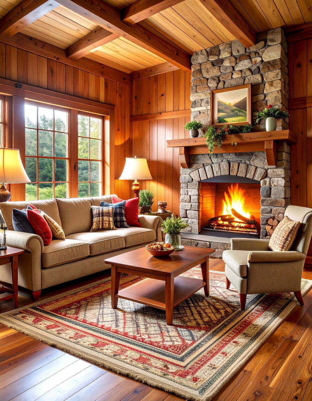 The Cozy Knotty Pine Den - 30 1950s interior design ideas