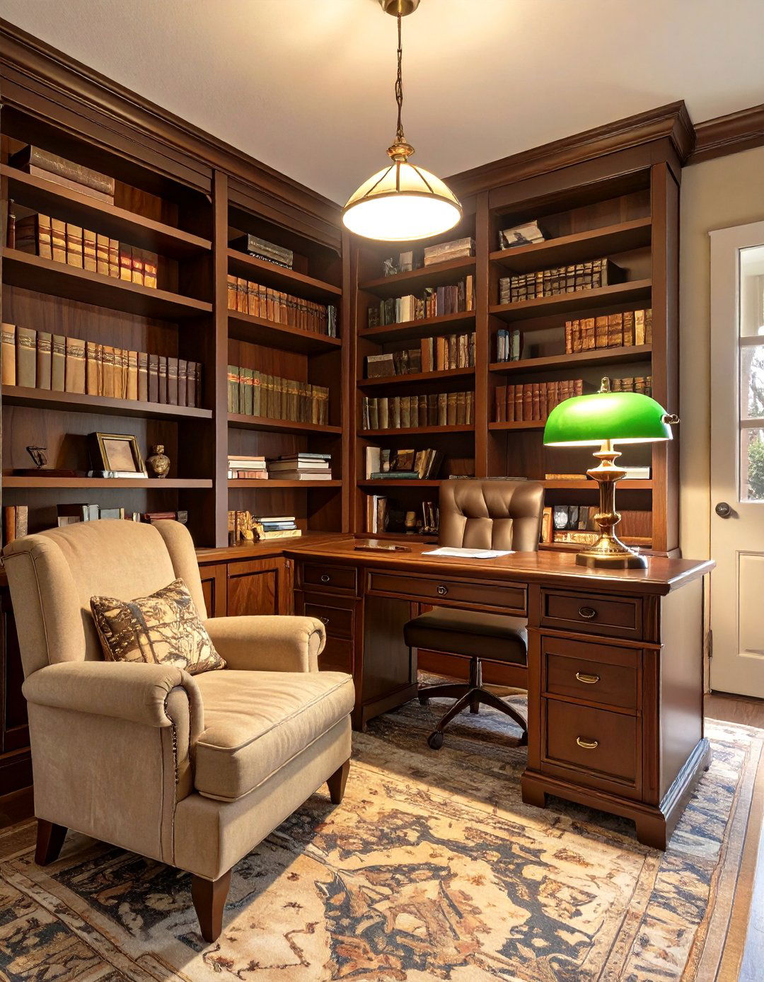 The Cozy Library Nook Garage Office - 30 garage office ideas