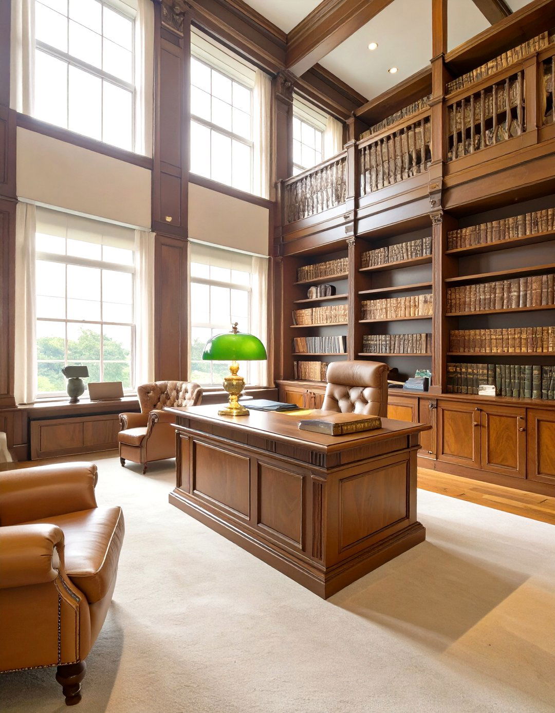 The Cozy Library Retreat - 30 office decoration ideas for work