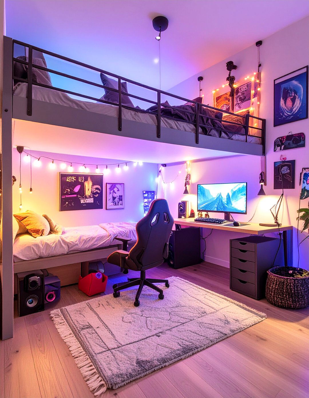 The Cozy Loft Gamer Bedroom Nook - 30 gamer bedroom ideas