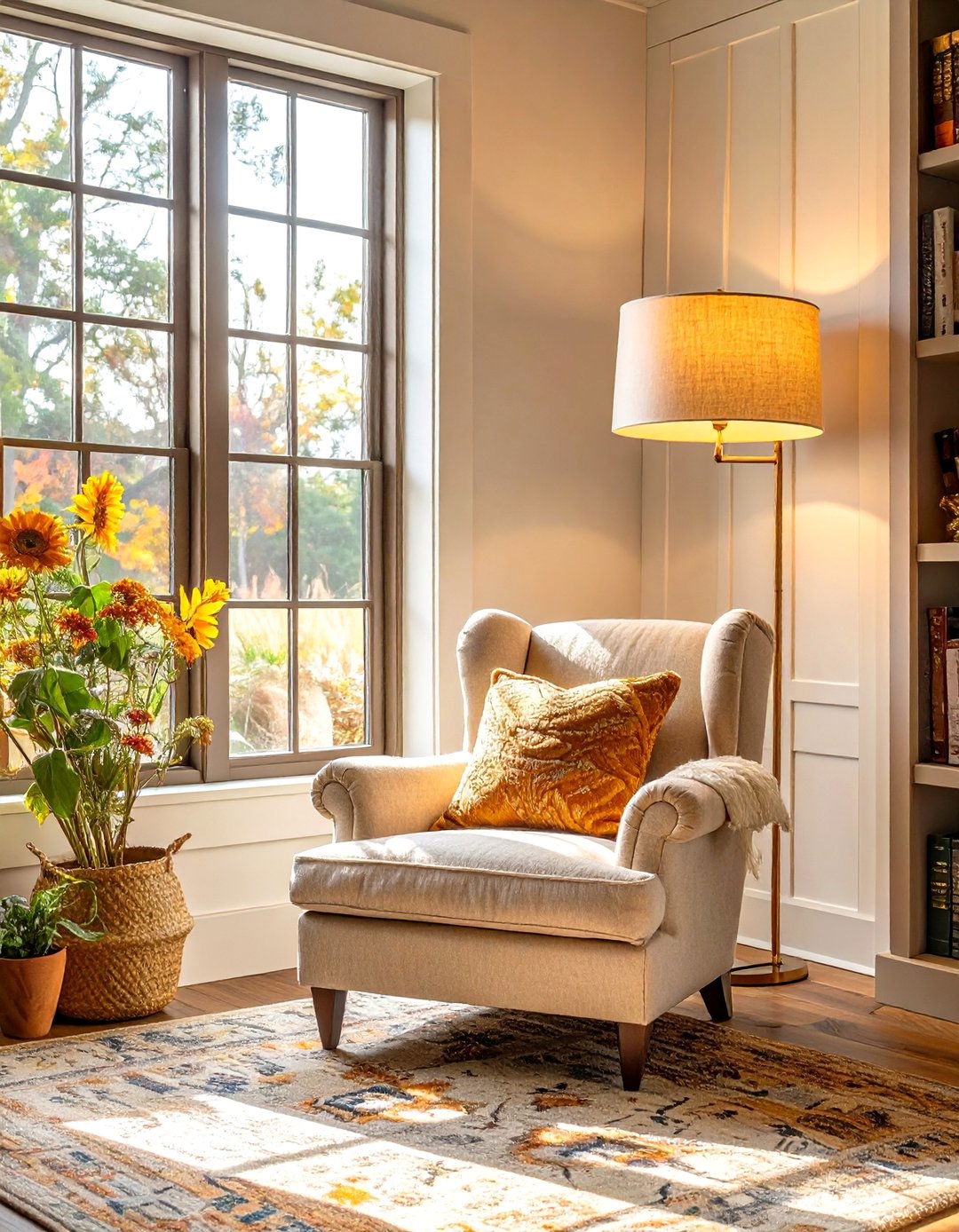 The Cozy Reading Nook - 30 modern farmhouse farmhouse living room ideas