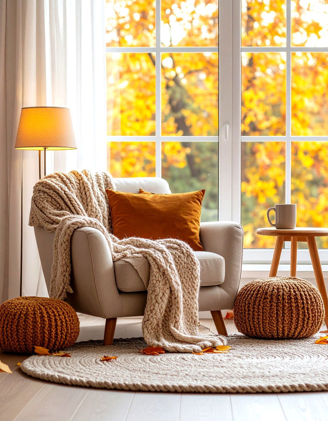 The Cozy Reading Nook Living Room - 30 living room fall decor ideas
