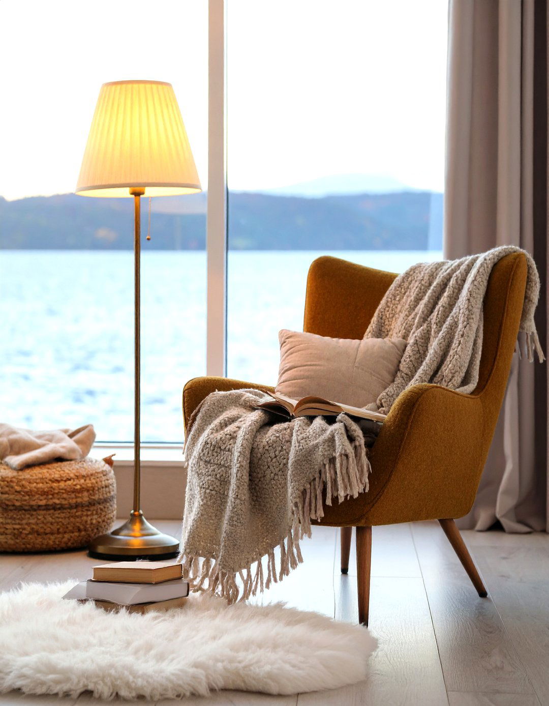 The Cozy Reading Nook with a View - 30 lake house decor ideas