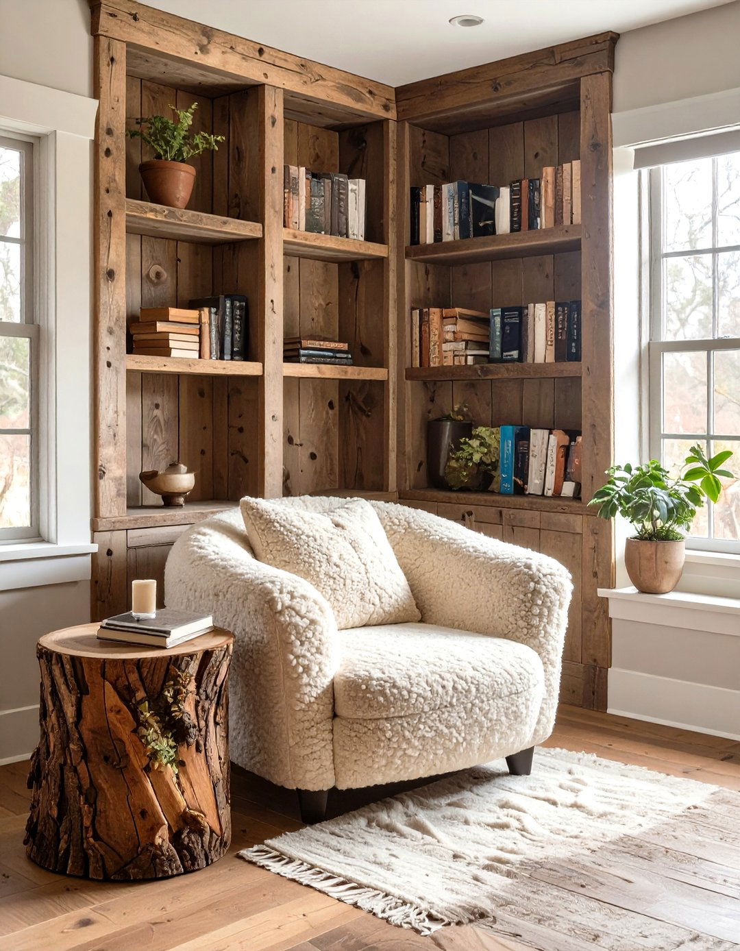 The Cozy Rustic Reading Nook - 30 modern rustic interior design ideas