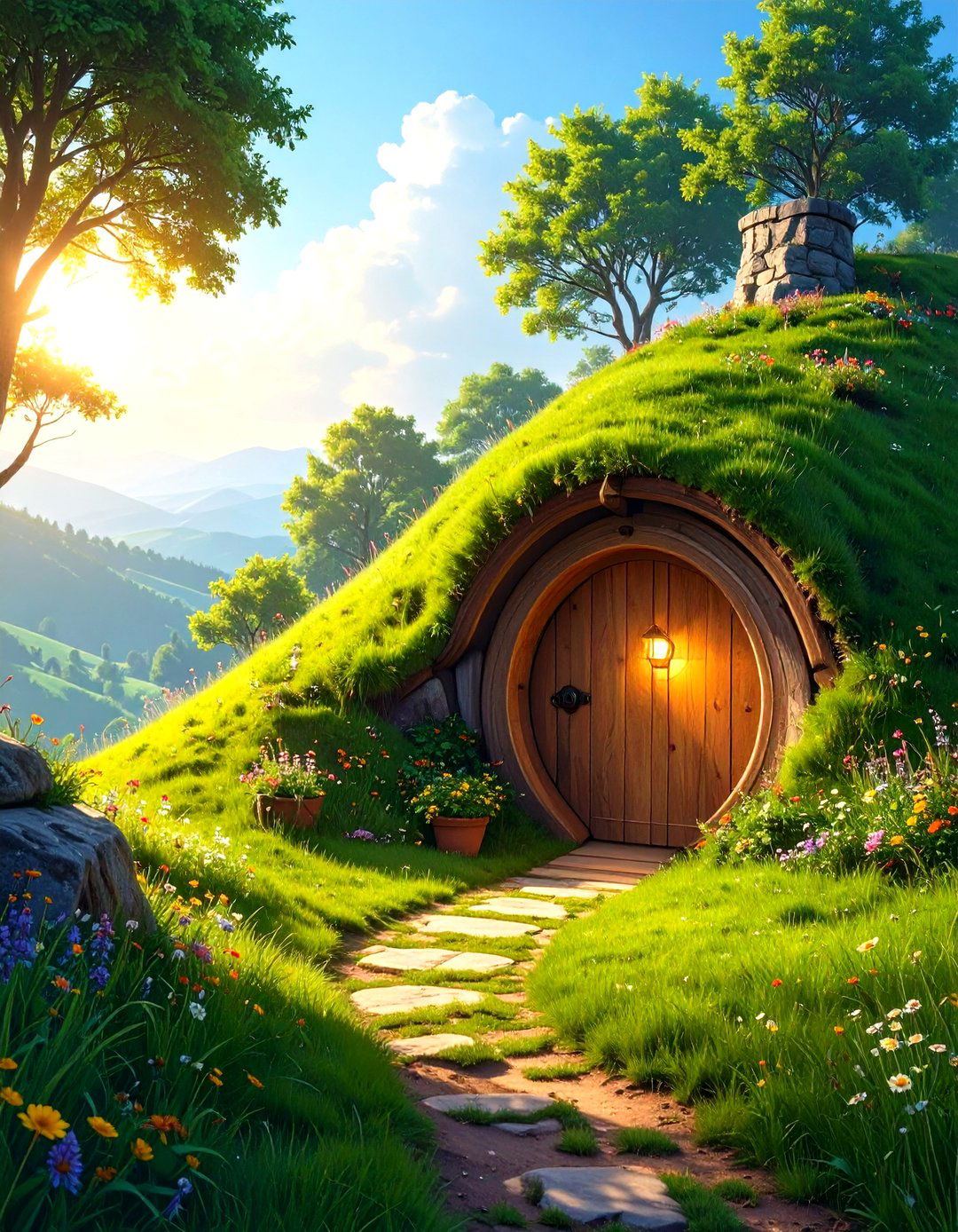 The Cozy Underground Hobbit Hole - 30 minecraft house design ideas