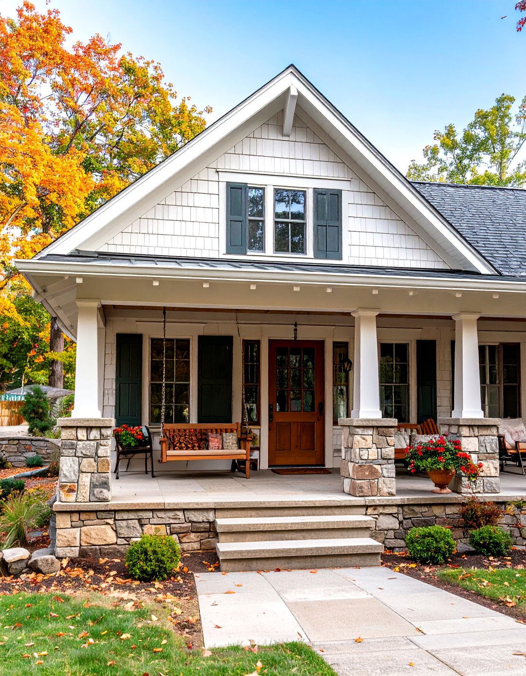 The Craftsman Style Covered Porch - 30 backyard covered patio ideas