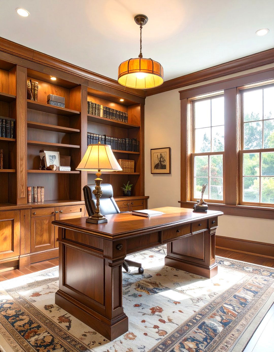 The Craftsman Style Office - 30 masculine office ideas