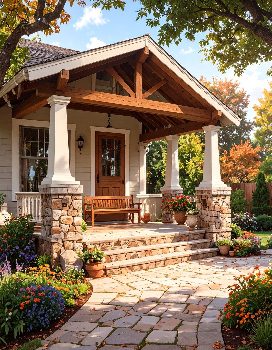 The Craftsman Style Porch - 30 mobile home front porch ideas