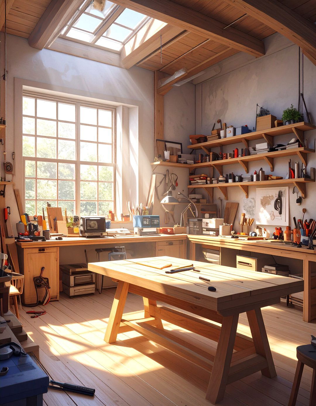 The Craftsmans AI Assisted Workshop - 30 ai home office setup ideas