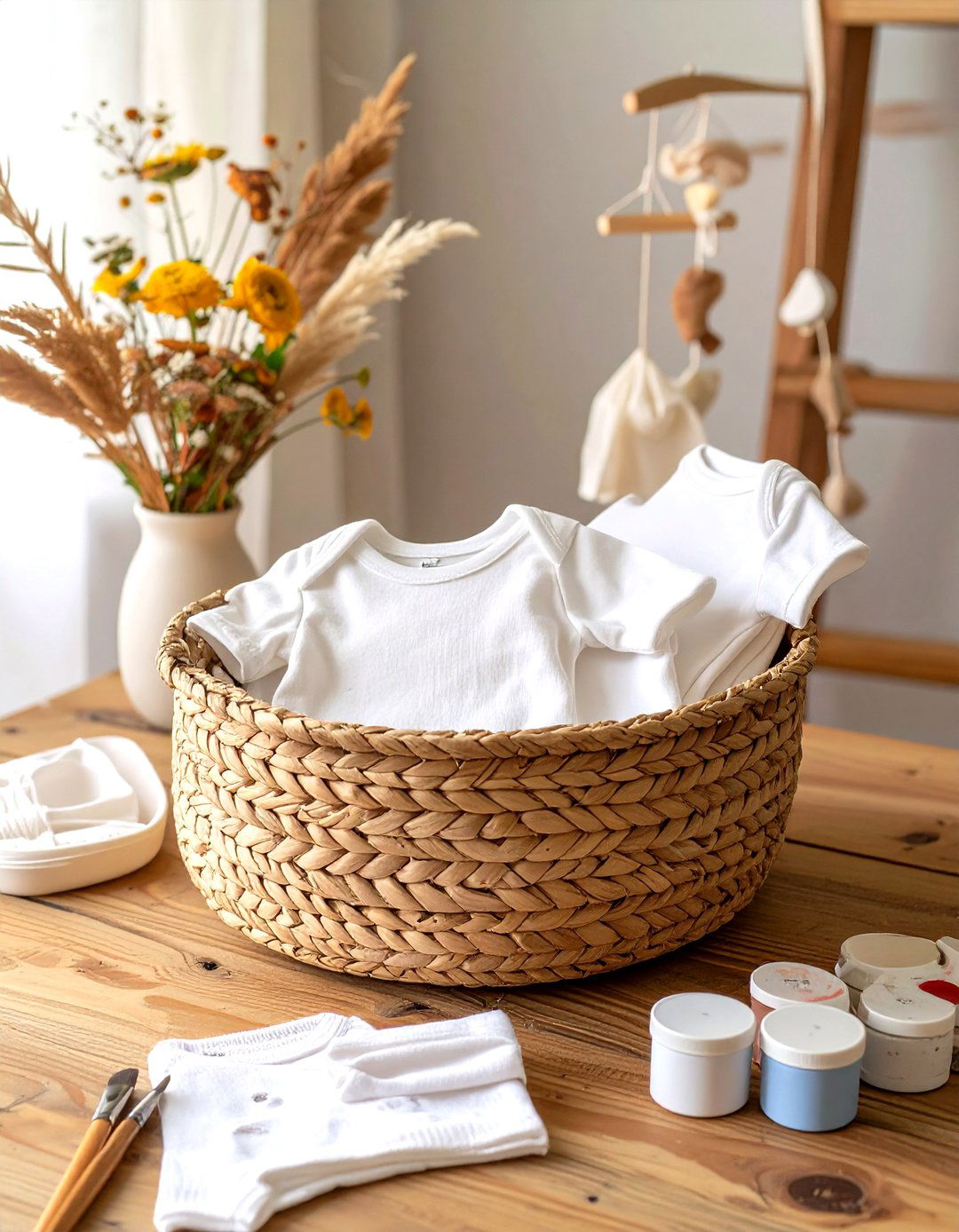 The Crafty Parent DIY Project Basket - 30 homemade diy baby shower gift basket ideas