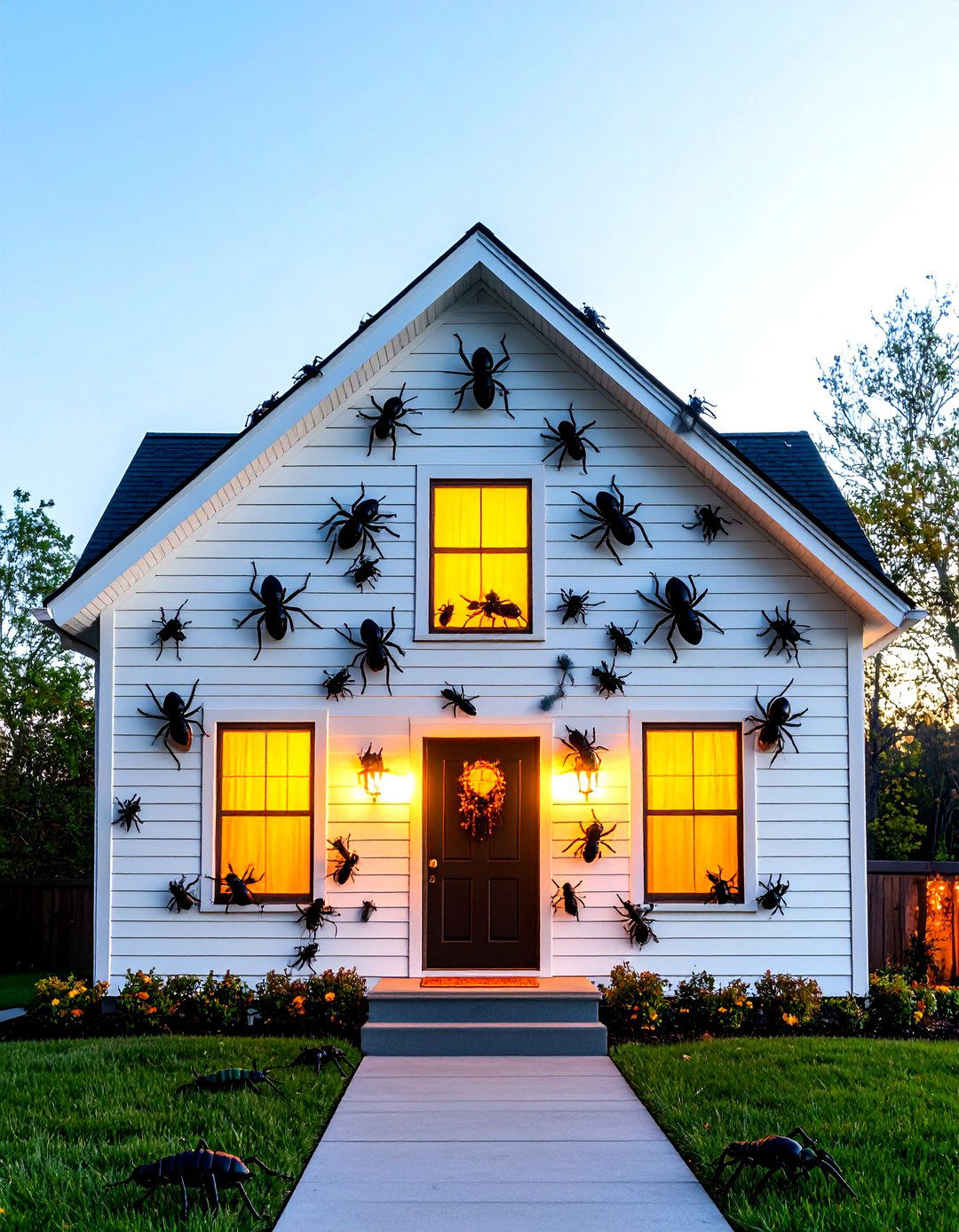 The Creepy Crawly Bug Invasion - 30 halloween outdoor decor ideas
