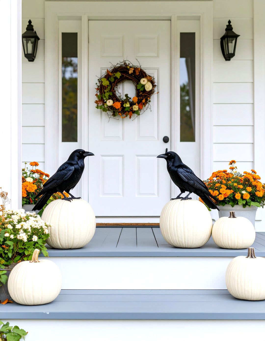 The Crow Themed Front Porch - 30 fall front porch ideas