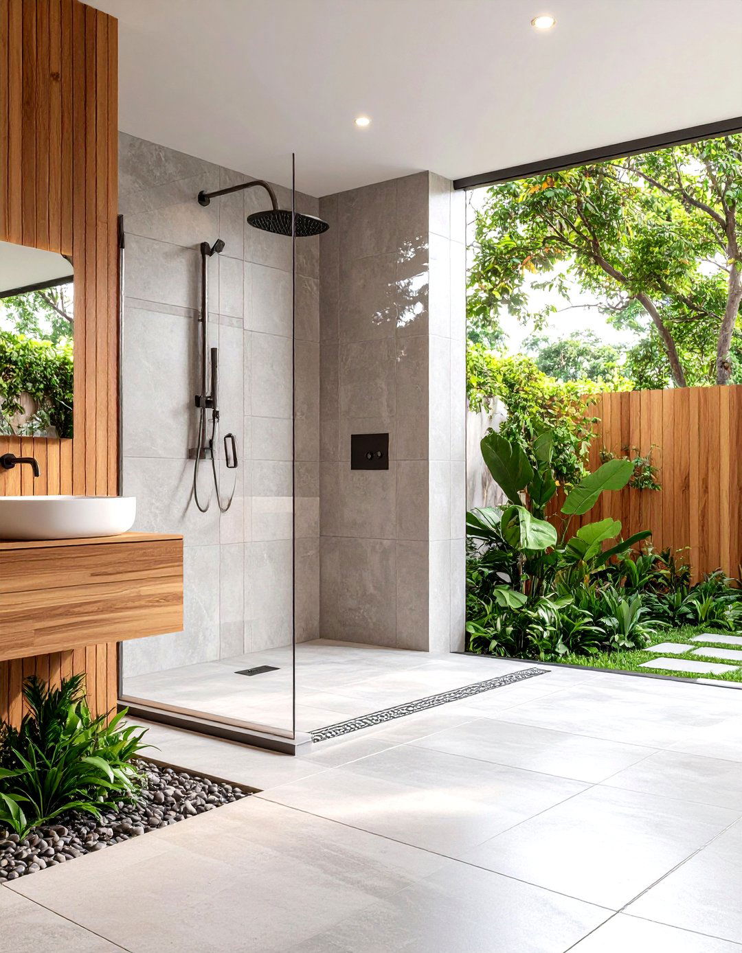 The Curbless Shower Entry Bathroom - 30 limited space small bathroom designs with shower