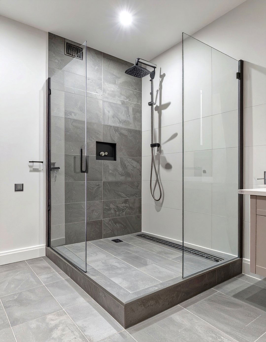The Curbless Shower with a Linear Drain - 30 bathroom shower remodel ideas