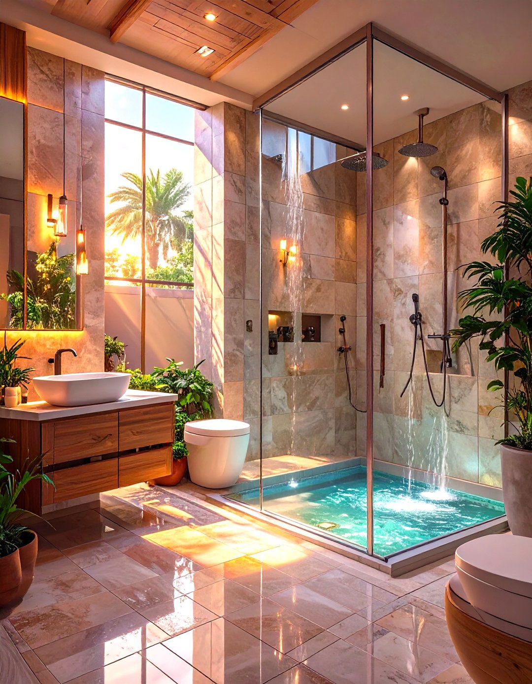 The Curbless Wet Room Walk in Shower - 30 master bathroom walk in shower ideas