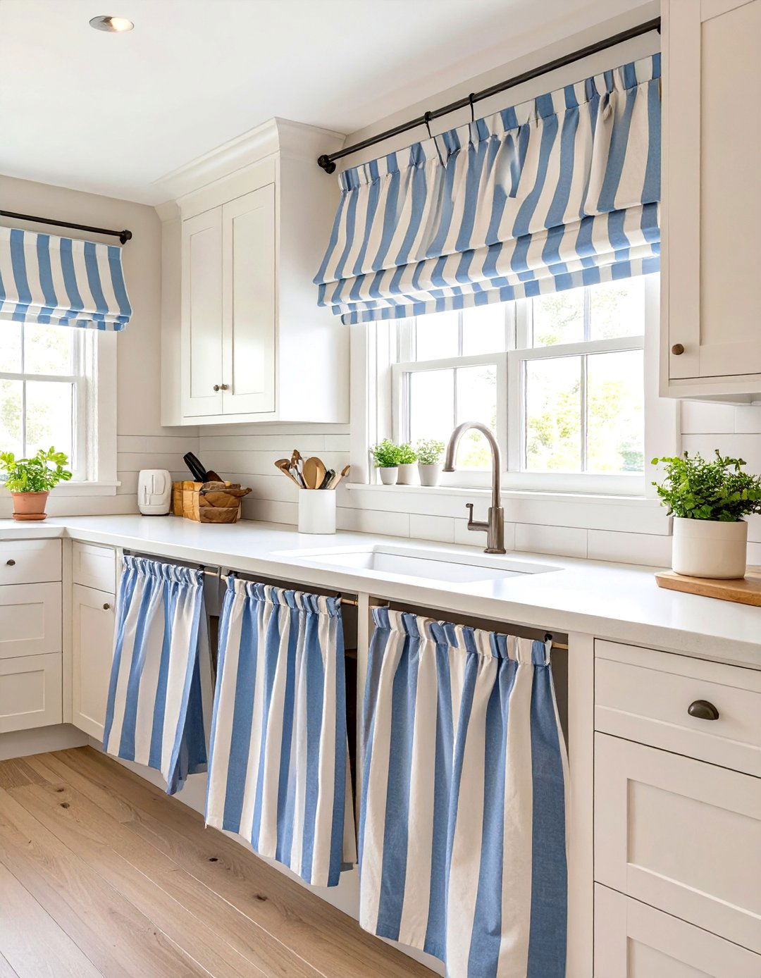 The Curtain Front Cabinet Kitchen - 30 low cost simple kitchen designs