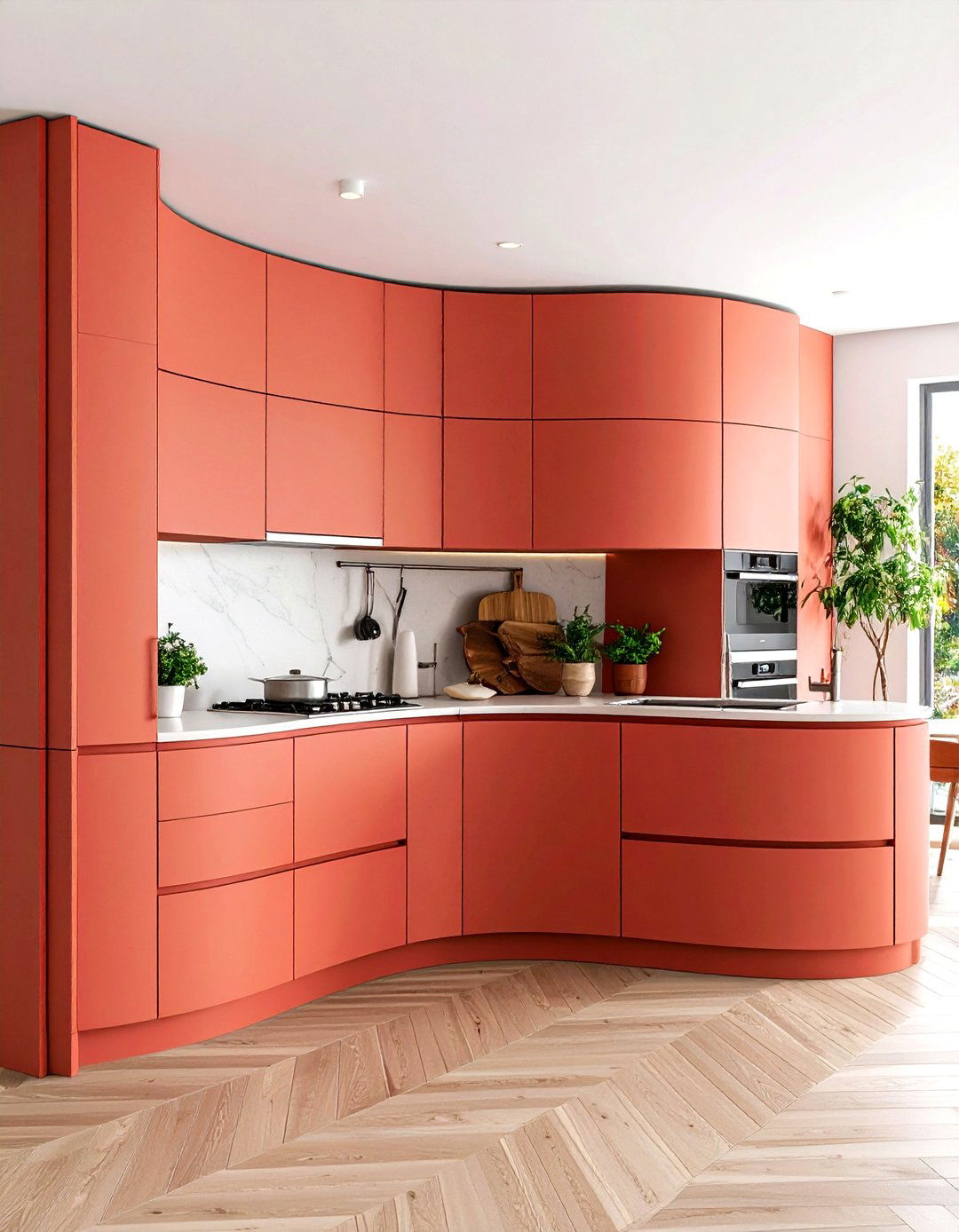 The Curved Corner Cabinetry - 30 kitchen corner cabinet ideas