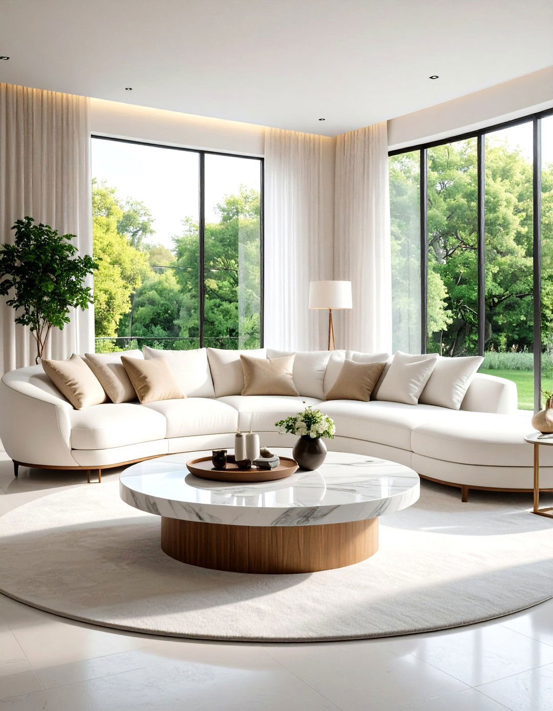 The Curved Furniture Living Room - 30 living room modern ideas