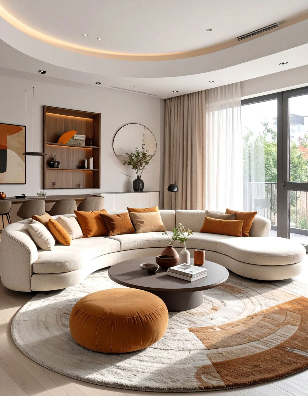 The Curved Furniture Living Room - 30 modern small living room ideas