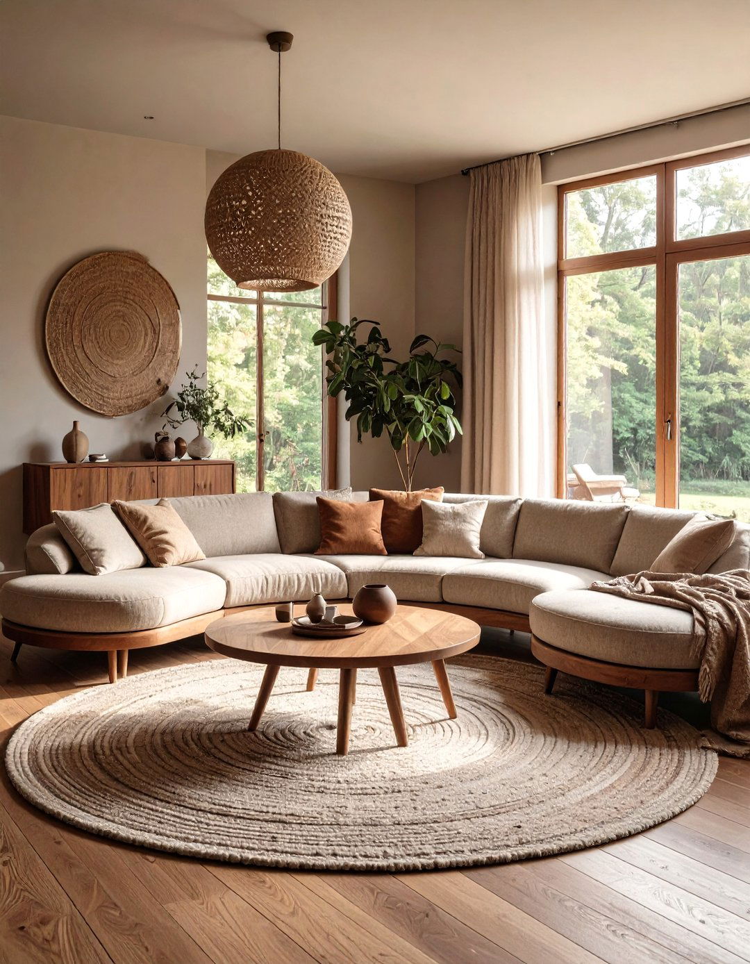 The Curved Furniture Living Room - 30 70s interior design ideas