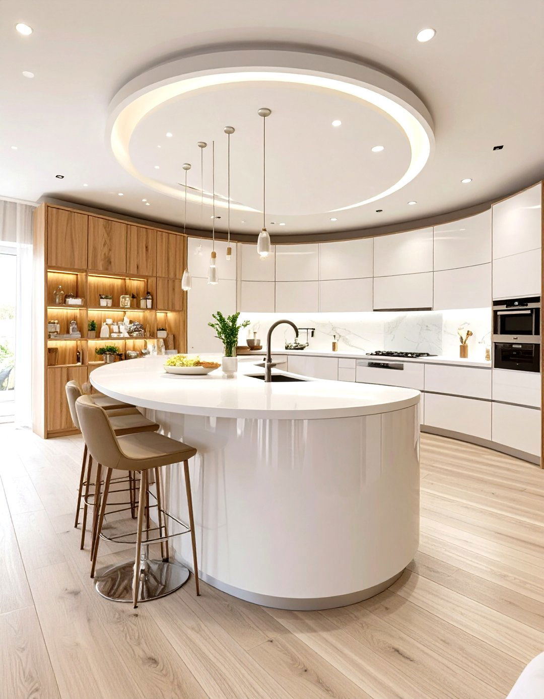 The Curved Island Kitchen - 30 how to design a kitchen ideas