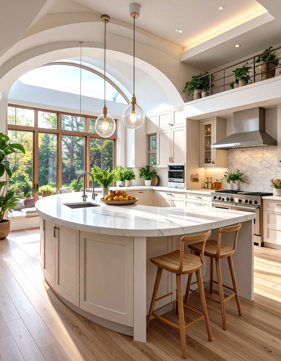 The Curved Kitchen Design - 30 modern kitchen designs photo gallery