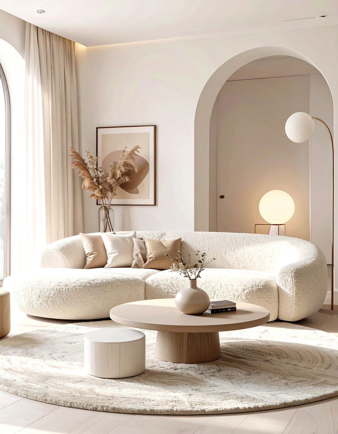 The Curved Lines Living Room - 30 neutral living room ideas