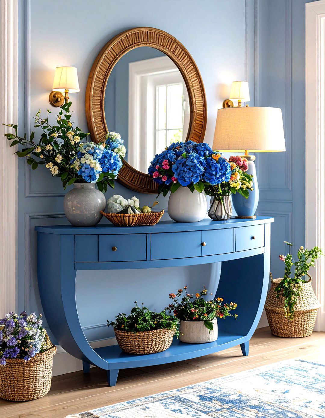 The Curved Silhouette Console Table - 30 entryway console table decor ideas