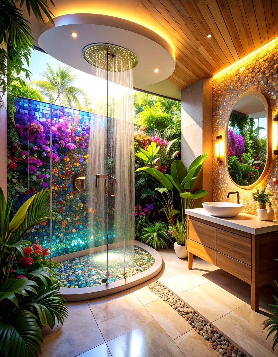 The Curved Wall Shower Room - 30 limited space tiny shower room designs