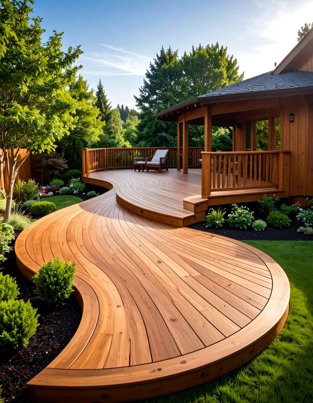The Curved and Flowing Deck - 30 deck photos ideas