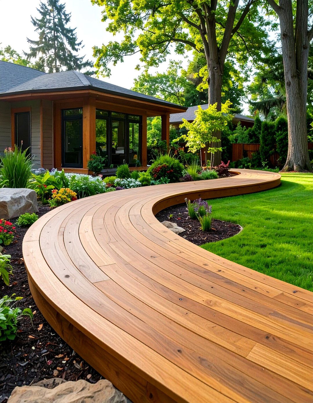 The Curved and Flowing Deck Design - 30 deck design software ideas